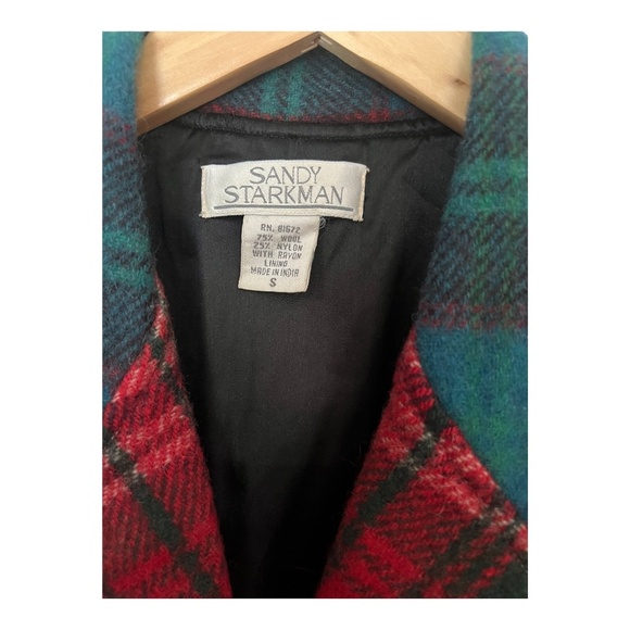 Vintage Sandy Starkman Wool Blazer Embroidery & Patches Small - Picture 6 of 6